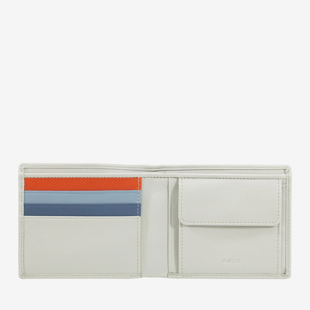 DUDU Portafoglio Uomo in Pelle Piccolo Apres Ski – Portamonete Compatto, Porta Carte e Banconote, Design Invernale