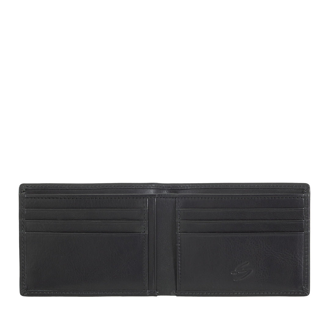Nuvola Pelle Portafoglio Uomo Slim in Pelle Portacarte – Portafoglio Piccolo Sottile in Vera Pelle con Scomparti per Carte e Banconote – Design Compatto e Leggero