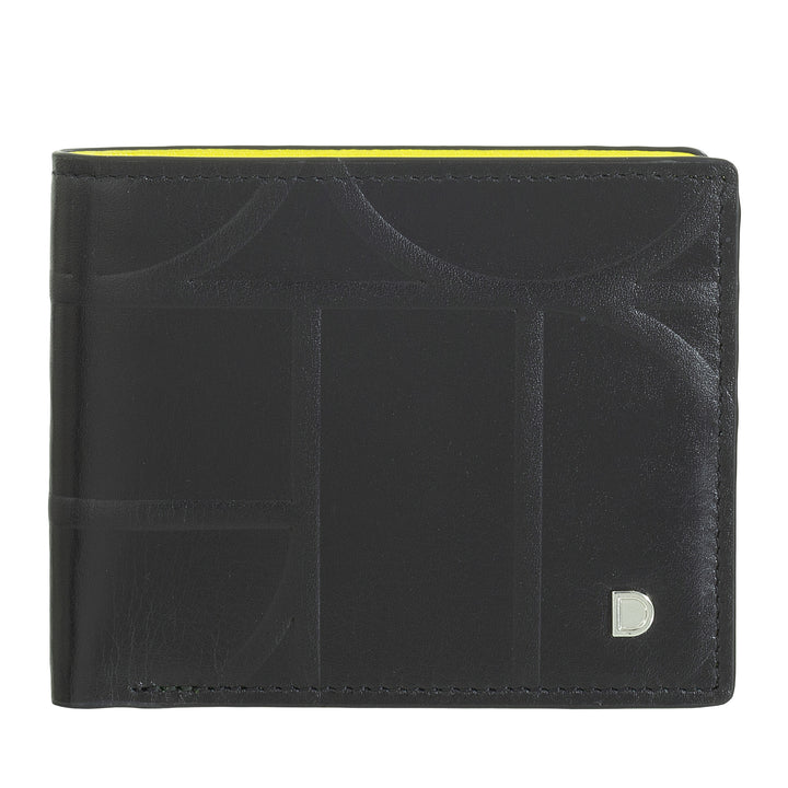 DUDU Portafoglio Uomo Slim in Pelle Stampata con Protezione RFID - Compatto, Elegante, Dimensioni Ridotte - Portafogli Porta Carte di Credito con Portamonete