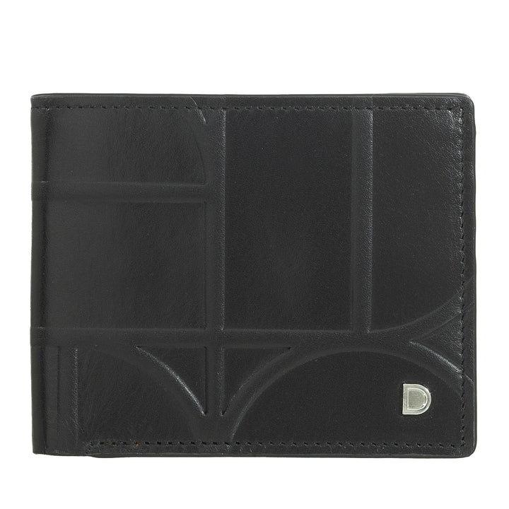 DUDU Portafoglio Uomo Slim in Pelle Stampata con Protezione RFID - Compatto, Elegante, Dimensioni Ridotte - Portafogli Porta Carte di Credito con Portamonete
