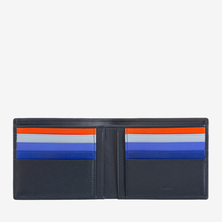 DUDU Portafoglio uomo RFID porta carte di credito in vera pelle da 8 tessere porta banconote