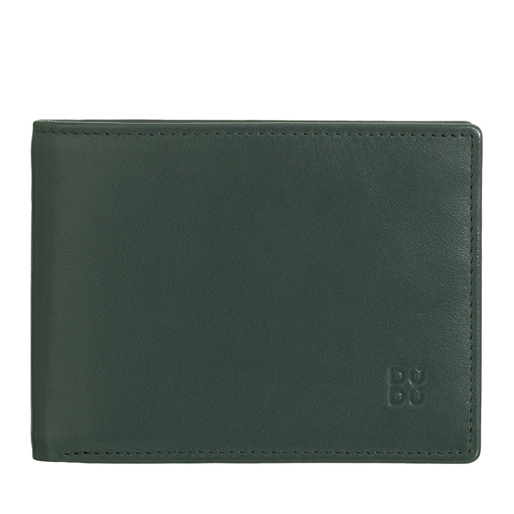 DUDU Portafoglio Uomo Blocco RFID in Pelle Schermato Piccolo da Tasca con slot Porta Carte di Credito