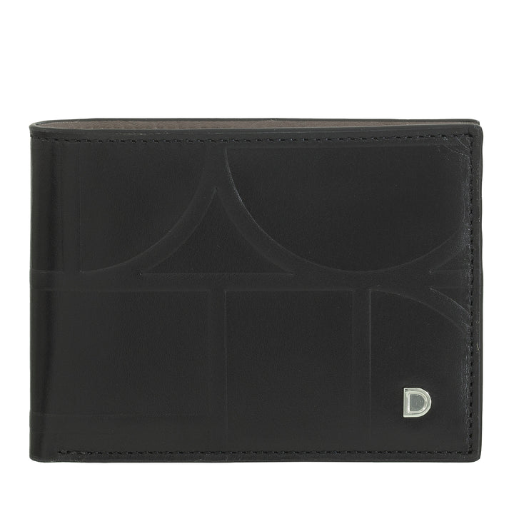 DUDU Portafoglio Uomo Blocco RFID in Pelle Stampata, Portafogli Schermato Piccolo da Tasca con slot Porta Carte di Credito