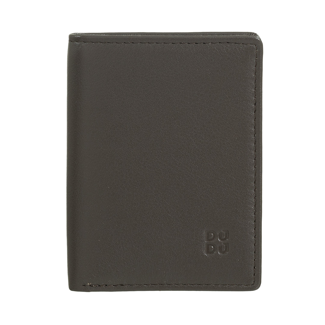 DUDU Portafoglio Uomo in Pelle, Portafoglio Uomo Slim con Porta Carte di Credito, Porta Banconote Contanti, Piccolo e Compatto, con Protezione RFID