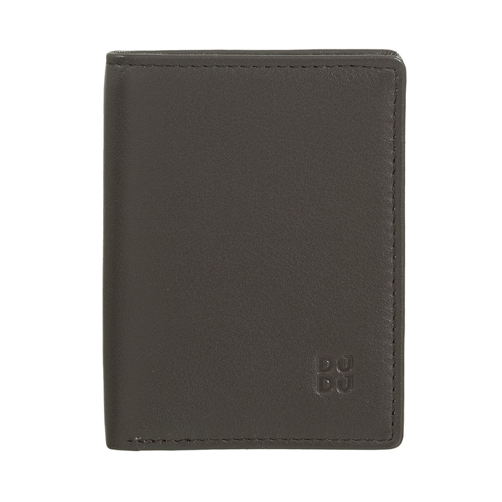 DUDU Portafoglio Uomo in Pelle, Portafoglio Uomo Slim con Porta Carte di Credito, Porta Banconote Contanti, Piccolo e Compatto, con Protezione RFID