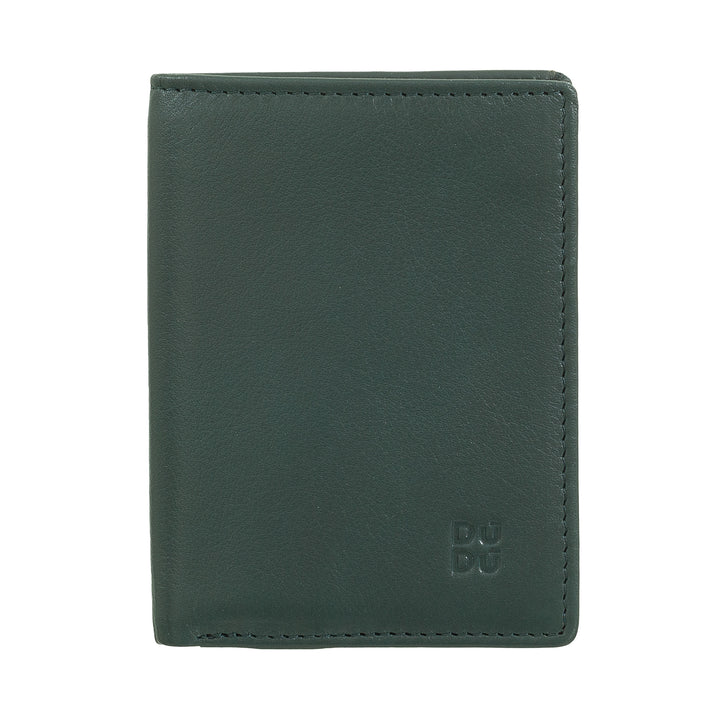 DUDU Portafoglio Uomo in Pelle, Portafoglio Uomo Slim con Porta Carte di Credito, Porta Banconote Contanti, Piccolo e Compatto, con Protezione RFID
