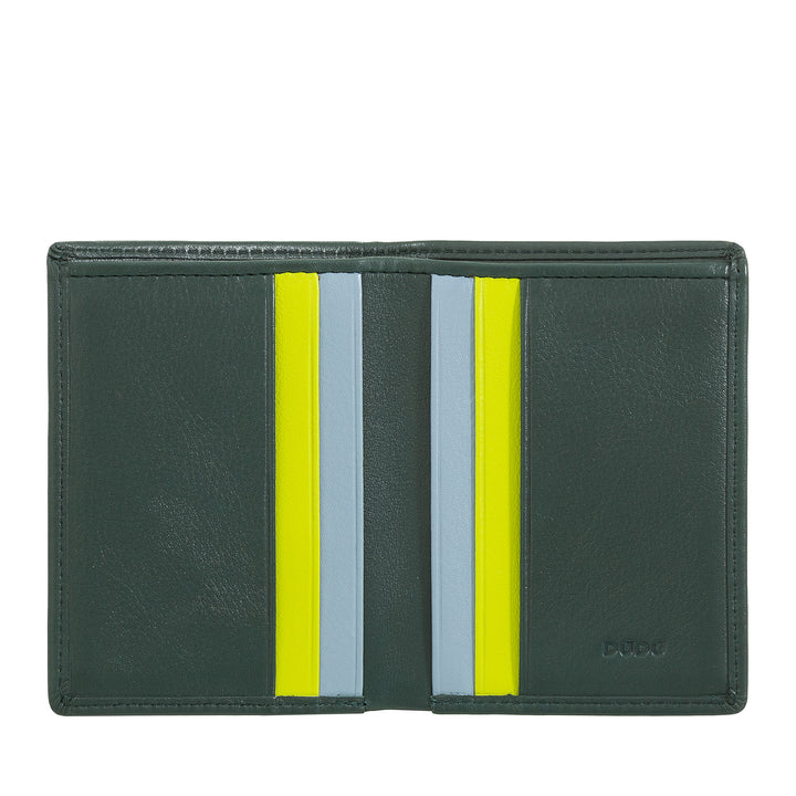 DUDU Portafoglio Uomo in Pelle, Portafoglio Uomo Slim con Porta Carte di Credito, Porta Banconote Contanti, Piccolo e Compatto, con Protezione RFID