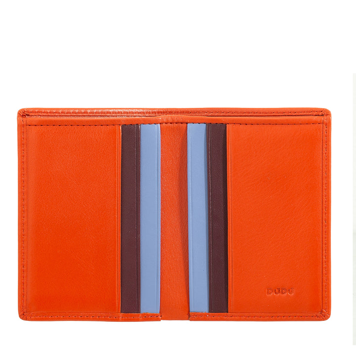 DUDU Portafoglio Uomo in Pelle, Portafoglio Uomo Slim con Porta Carte di Credito, Porta Banconote Contanti, Piccolo e Compatto, con Protezione RFID