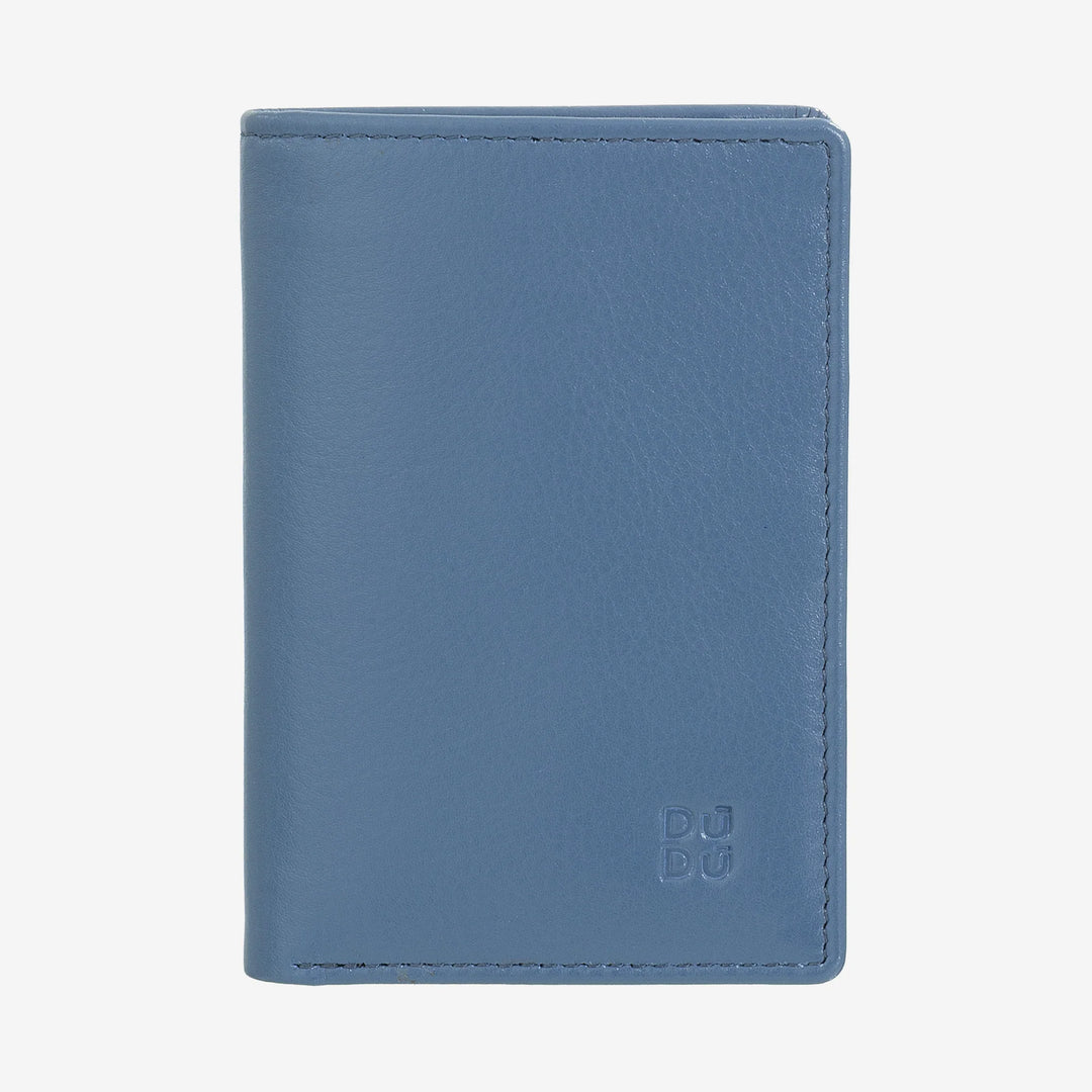 DUDU Portafoglio Uomo in Pelle Piccolo, Portafoglio Uomo Slim Compatto con Porta Carte di Credito, Porta Banconote Contanti, Zip Portamonete, con Protezione RFID