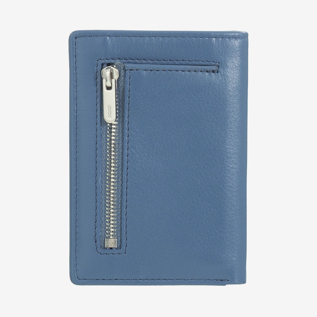 DUDU Portafoglio Uomo in Pelle Piccolo, Portafoglio Uomo Slim Compatto con Porta Carte di Credito, Porta Banconote Contanti, Zip Portamonete, con Protezione RFID