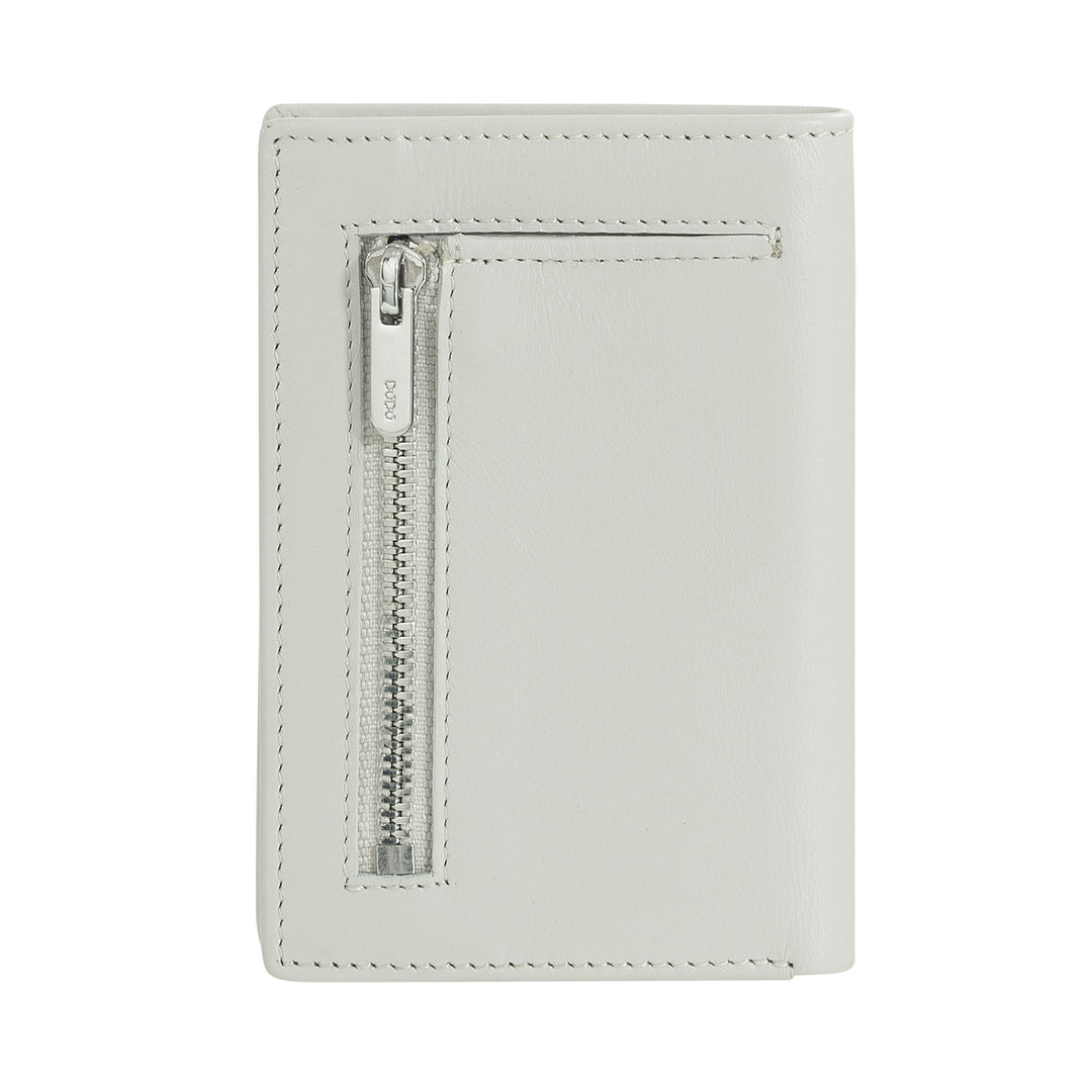 DUDU Portafoglio Uomo in Pelle Piccolo, Portafoglio Uomo Slim Compatto con Porta Carte di Credito, Porta Banconote Contanti, Zip Portamonete, con Protezione RFID