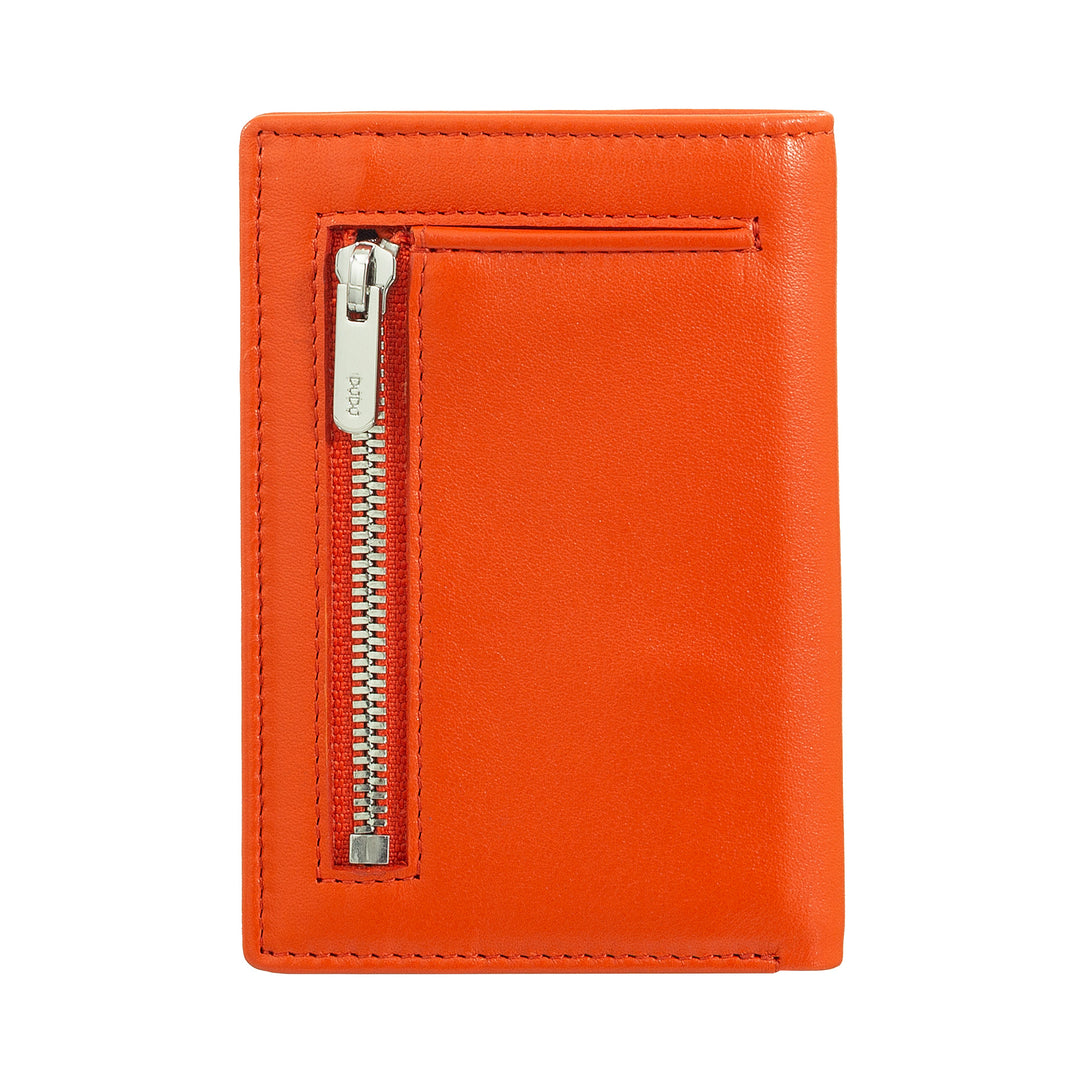 DUDU Portafoglio Uomo in Pelle Piccolo, Portafoglio Uomo Slim Compatto con Porta Carte di Credito, Porta Banconote Contanti, Zip Portamonete, con Protezione RFID