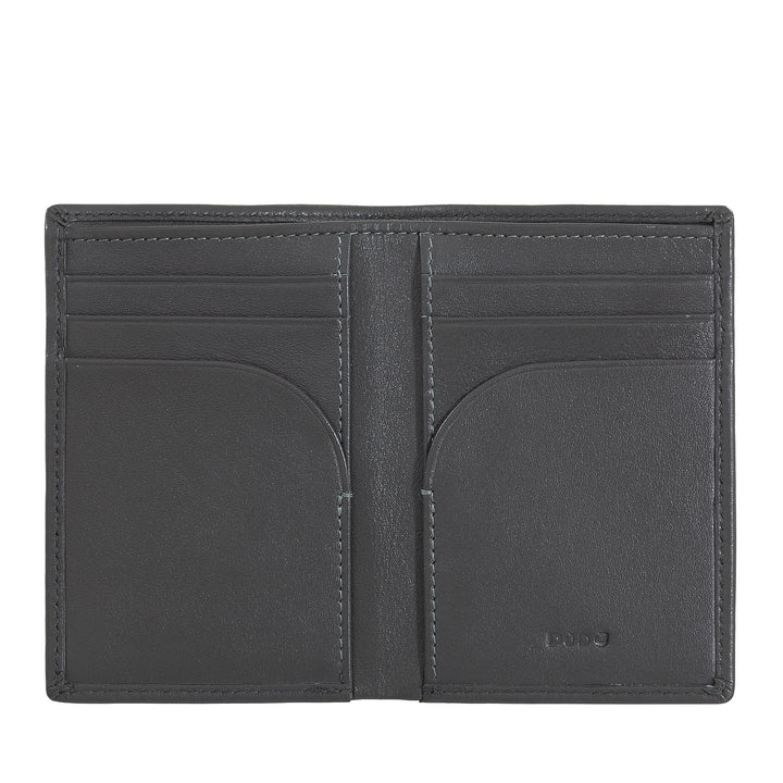 DUDU Portafoglio Uomo in Pelle Piccolo, Portafoglio Uomo Slim Compatto con Porta Carte di Credito, Porta Banconote Contanti, Zip Portamonete, con Protezione RFID