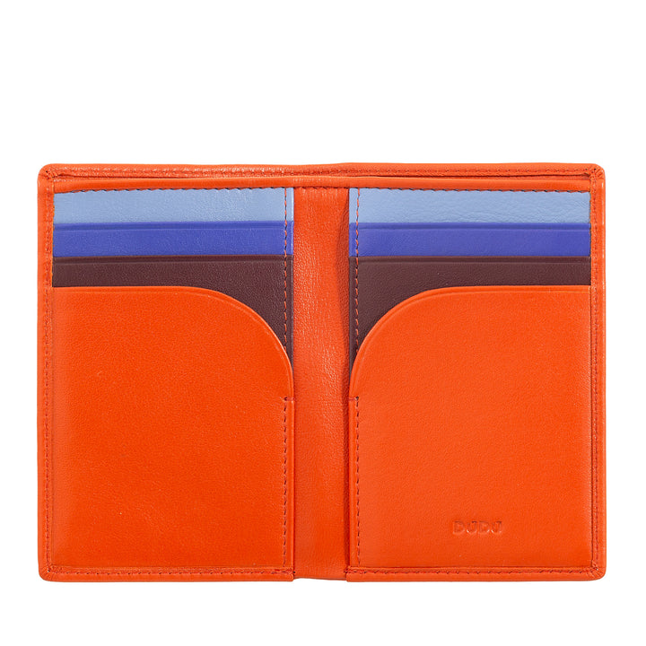 DUDU Portafoglio Uomo in Pelle Piccolo, Portafoglio Uomo Slim Compatto con Porta Carte di Credito, Porta Banconote Contanti, Zip Portamonete, con Protezione RFID