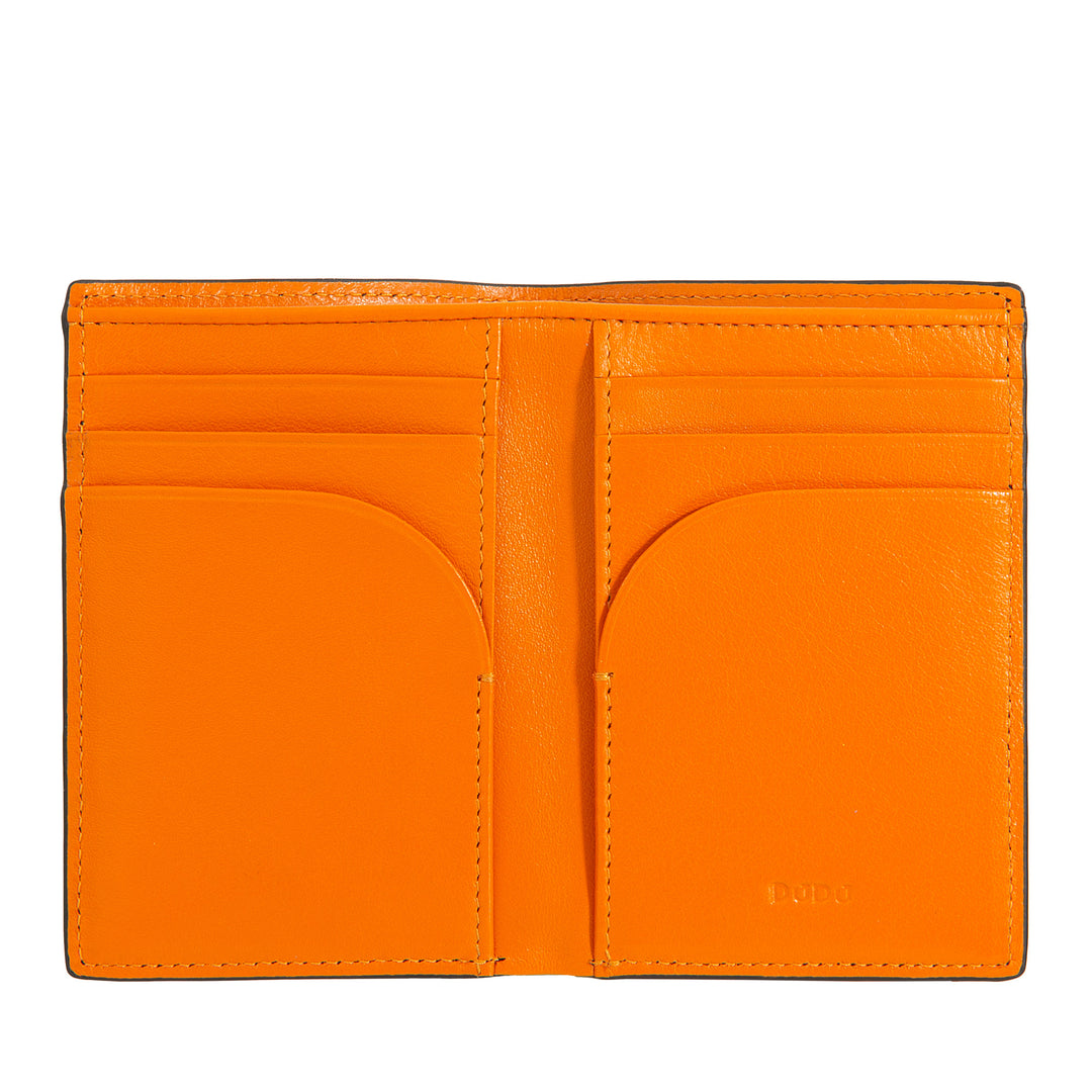 DUDU Portafoglio Uomo in Pelle Piccolo, Portafogli Uomo RFID Slim Pelle Stampata - Compatto con Porta Carte di Credito, Porta Banconote Contanti, Zip Portamonete