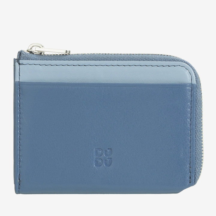 DUDU Portafoglio Uomo Piccolo con Zip, Portafoglio RFID in Pelle Colorato, Porta Carte di Credito, Design Compatto Tascabile