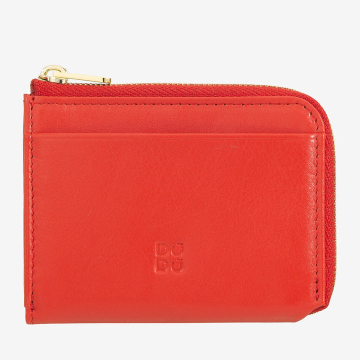DUDU Portafoglio Uomo Piccolo con Zip, Portafoglio RFID in Pelle Colorato, Porta Carte di Credito, Design Compatto Tascabile