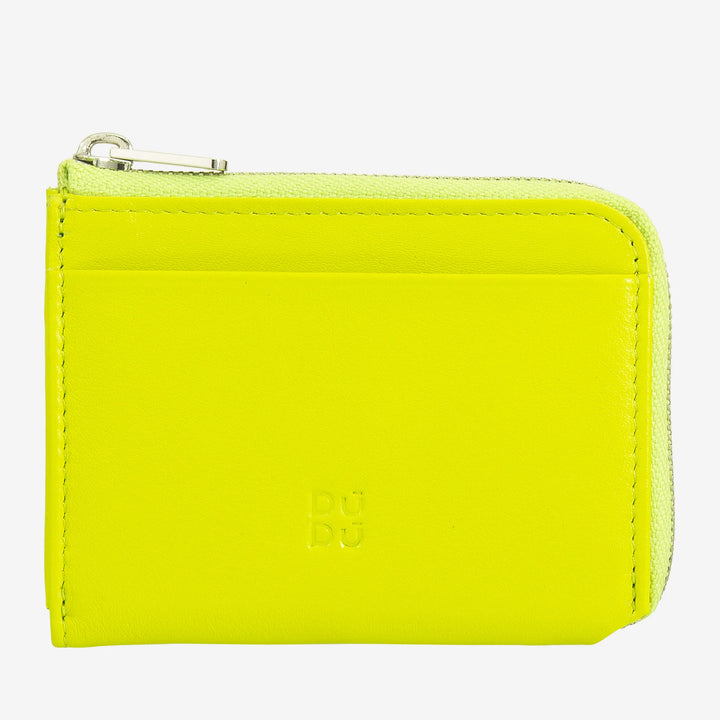 DUDU Portafoglio Uomo Piccolo con Zip, Portafoglio RFID in Pelle Colorato, Porta Carte di Credito, Design Compatto Tascabile