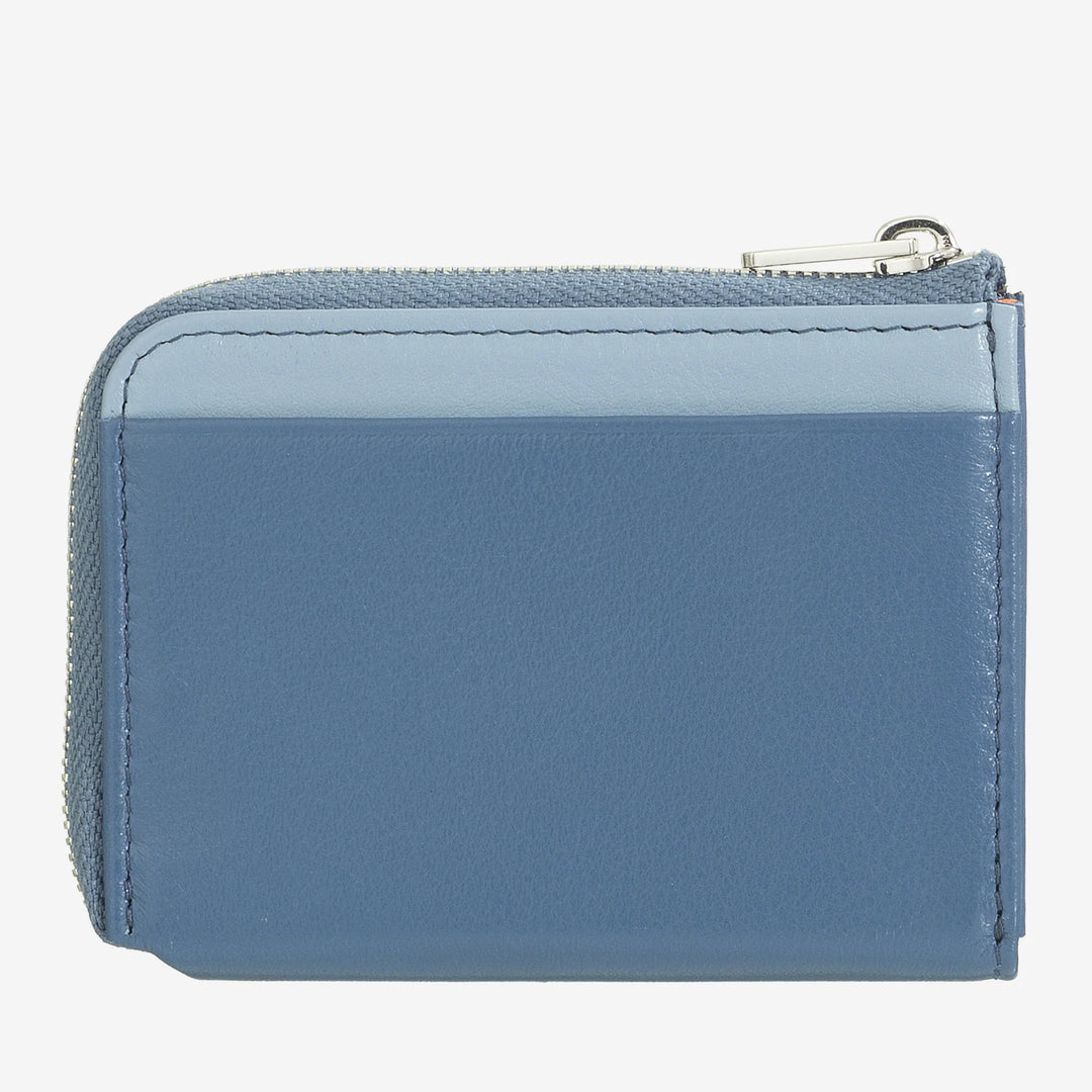 DUDU Portafoglio Uomo Piccolo con Zip, Portafoglio RFID in Pelle Colorato, Porta Carte di Credito, Design Compatto Tascabile