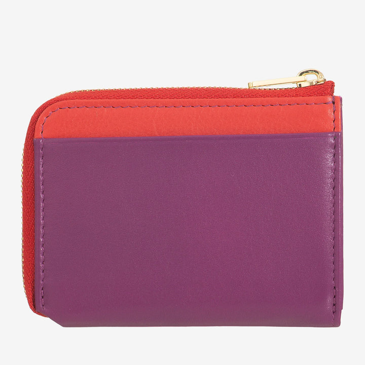 DUDU Portafoglio Uomo Piccolo con Zip, Portafoglio RFID in Pelle Colorato, Porta Carte di Credito, Design Compatto Tascabile