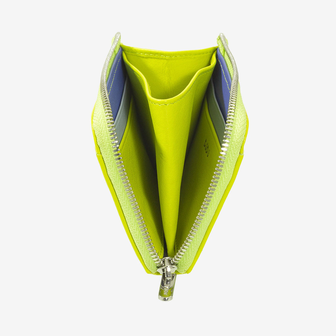 DUDU Portafoglio Uomo Piccolo con Zip, Portafoglio RFID in Pelle Colorato, Porta Carte di Credito, Design Compatto Tascabile