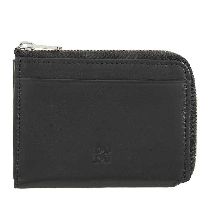 DUDU Portafoglio Uomo Piccolo con Zip, Portafoglio RFID in Pelle Colorato, Porta Carte di Credito, Design Compatto Tascabile