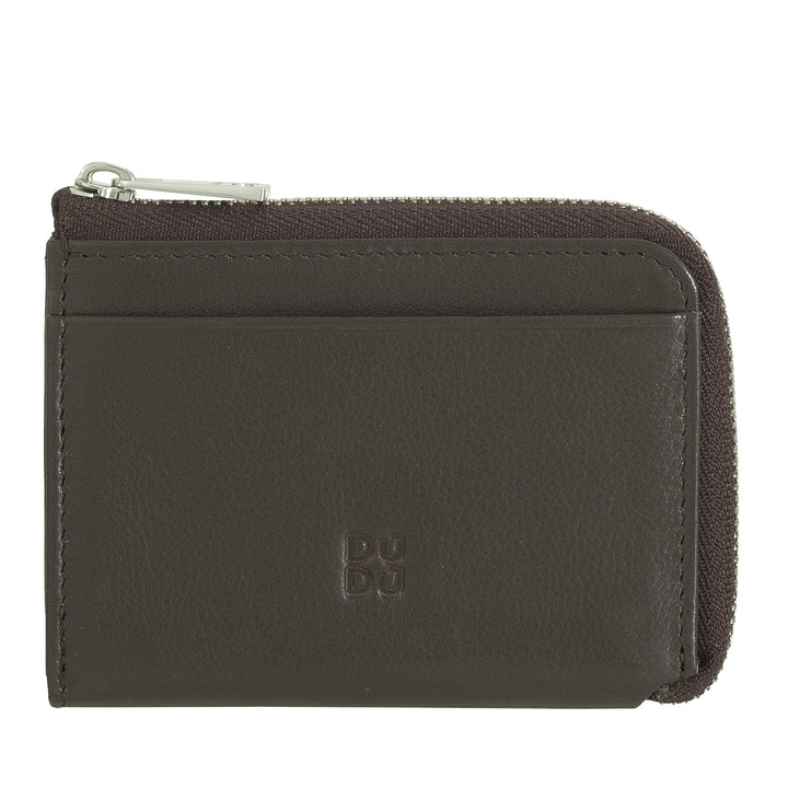 DUDU Portafoglio Uomo Piccolo con Zip, Portafoglio RFID in Pelle Colorato, Porta Carte di Credito, Design Compatto Tascabile