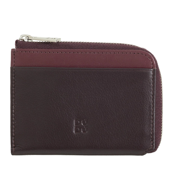DUDU Portafoglio Uomo Piccolo con Zip, Portafoglio RFID in Pelle Colorato, Porta Carte di Credito, Design Compatto Tascabile