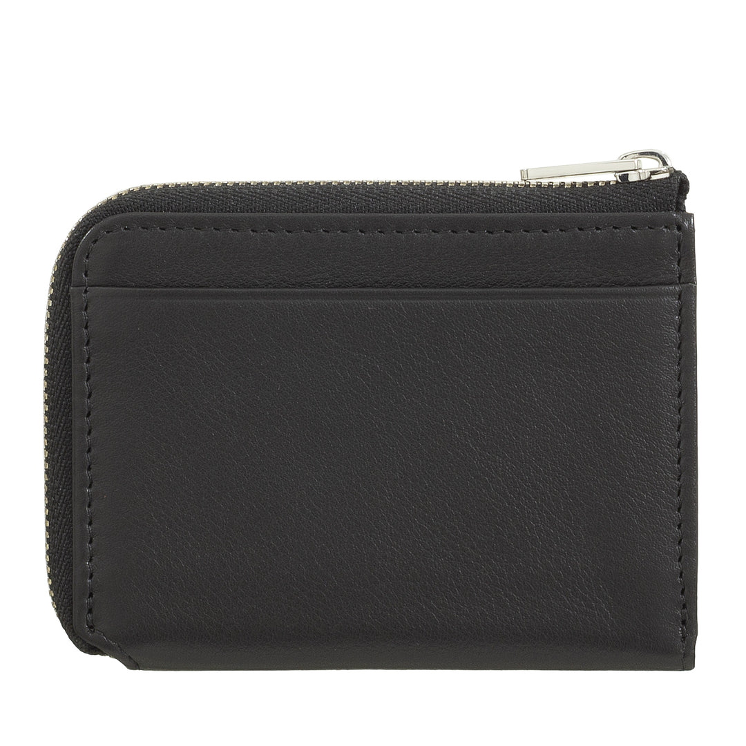 DUDU Portafoglio Uomo Piccolo con Zip, Portafoglio RFID in Pelle Colorato, Porta Carte di Credito, Design Compatto Tascabile