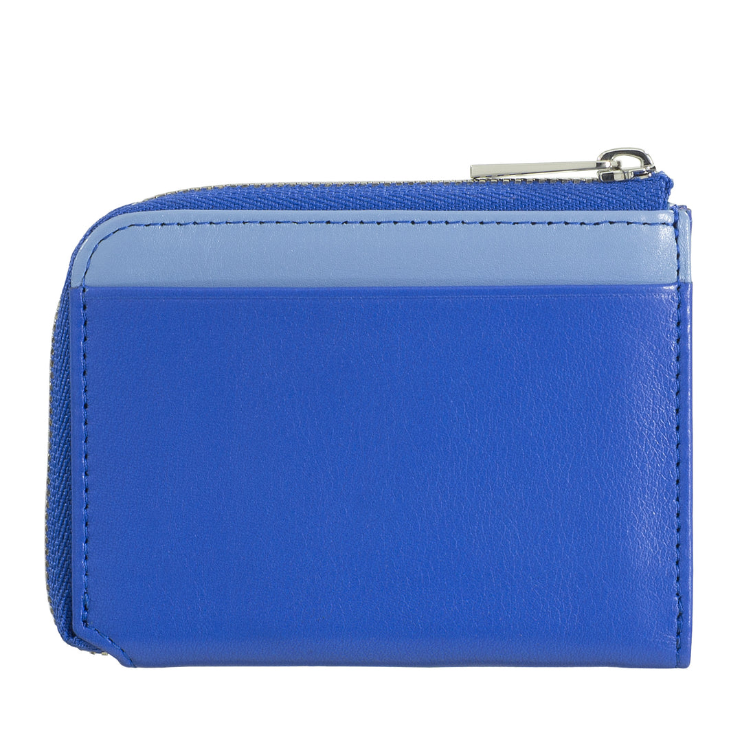 DUDU Portafoglio Uomo Piccolo con Zip, Portafoglio RFID in Pelle Colorato, Porta Carte di Credito, Design Compatto Tascabile