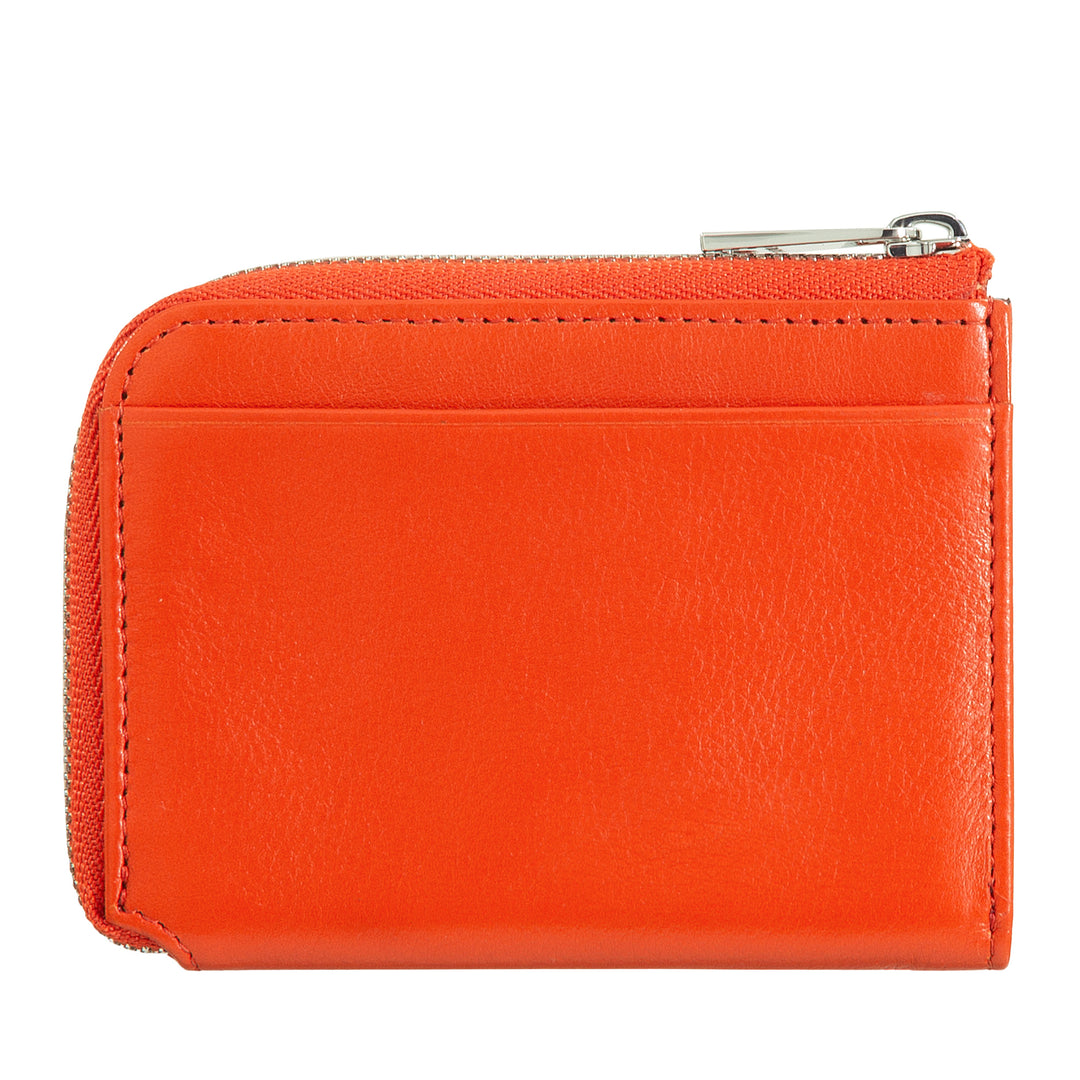 DUDU Portafoglio Uomo Piccolo con Zip, Portafoglio RFID in Pelle Colorato, Porta Carte di Credito, Design Compatto Tascabile