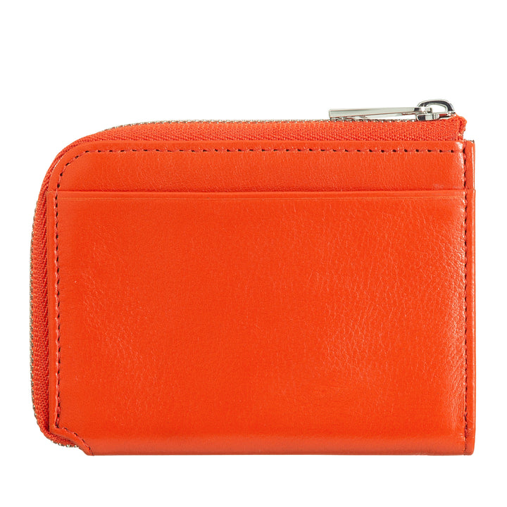 DUDU Portafoglio Uomo Piccolo con Zip, Portafoglio RFID in Pelle Colorato, Porta Carte di Credito, Design Compatto Tascabile
