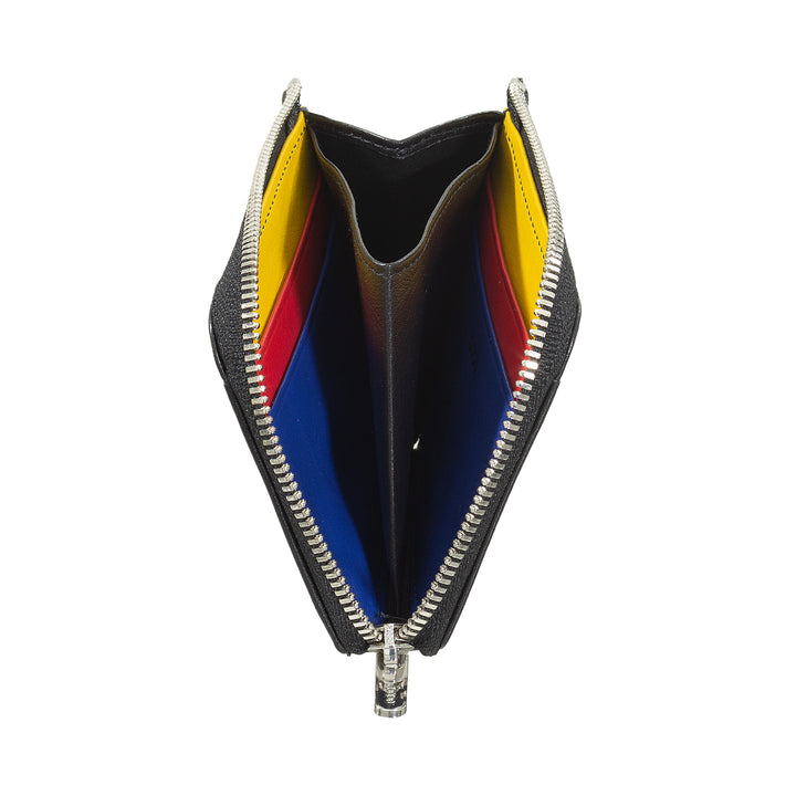 DUDU Portafoglio Uomo Piccolo con Zip, Portafoglio RFID in Pelle Colorato, Porta Carte di Credito, Design Compatto Tascabile