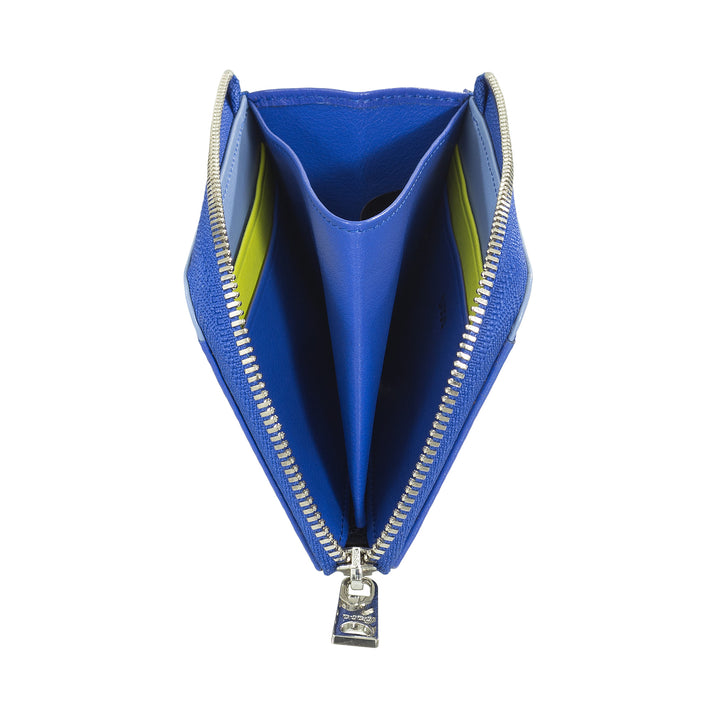 DUDU Portafoglio Uomo Piccolo con Zip, Portafoglio RFID in Pelle Colorato, Porta Carte di Credito, Design Compatto Tascabile