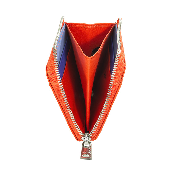DUDU Portafoglio Uomo Piccolo con Zip, Portafoglio RFID in Pelle Colorato, Porta Carte di Credito, Design Compatto Tascabile