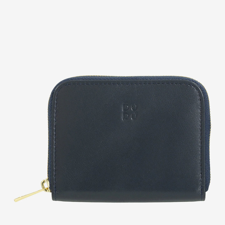 DUDU Portamonete Uomo Donna Piccolo Tascabile in Pelle Colorata con Cerniera, Tasche Porta Tessere, Portafoglio Compatto