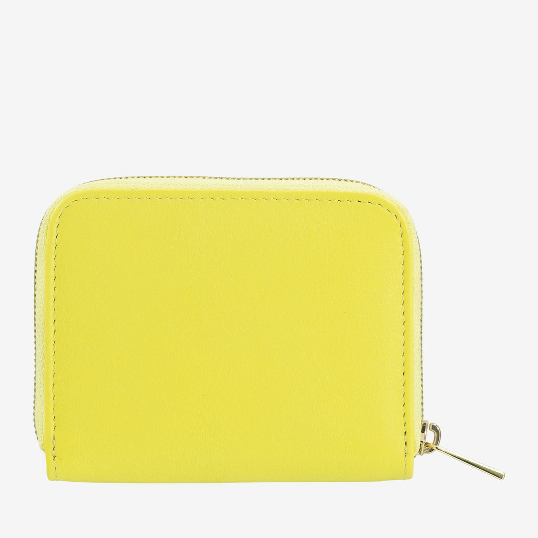 DUDU Portamonete Uomo Donna Piccolo Tascabile in Pelle Colorata con Cerniera, Tasche Porta Tessere, Portafoglio Compatto