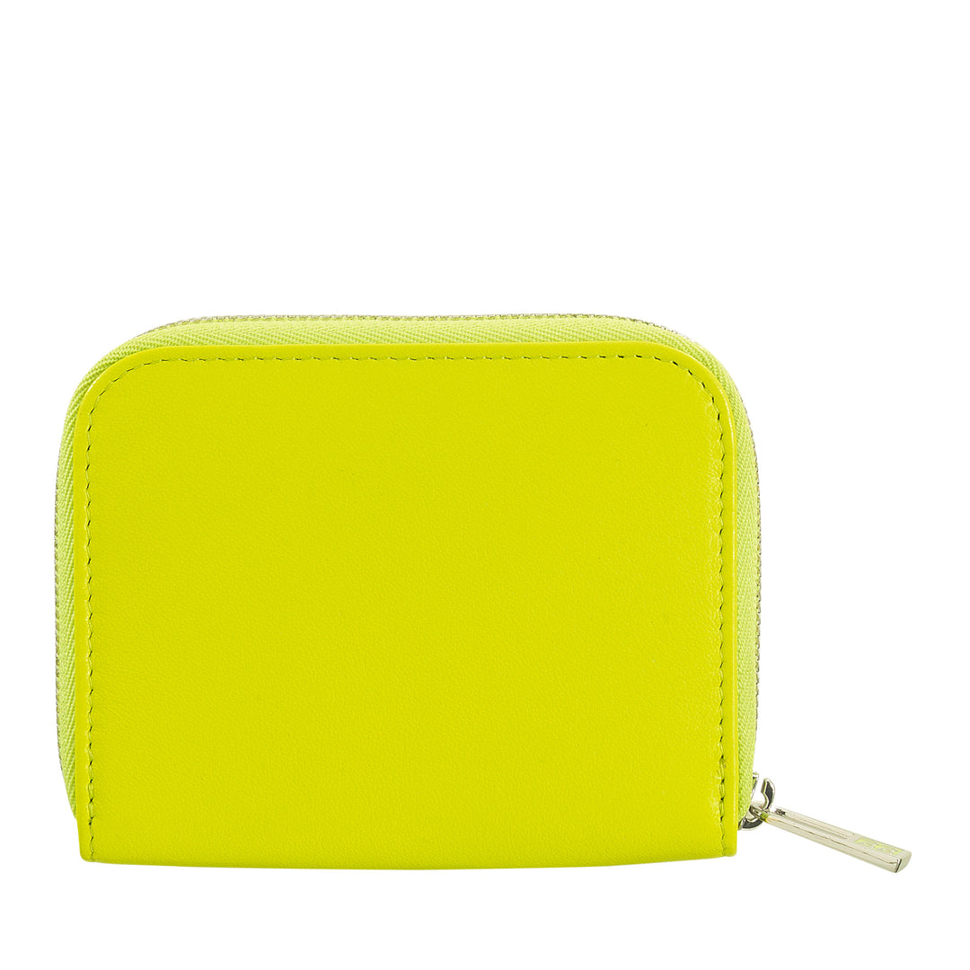 DUDU Portamonete Uomo Donna Piccolo Tascabile in Pelle Colorata con Cerniera, Tasche Porta Tessere, Portafoglio Compatto