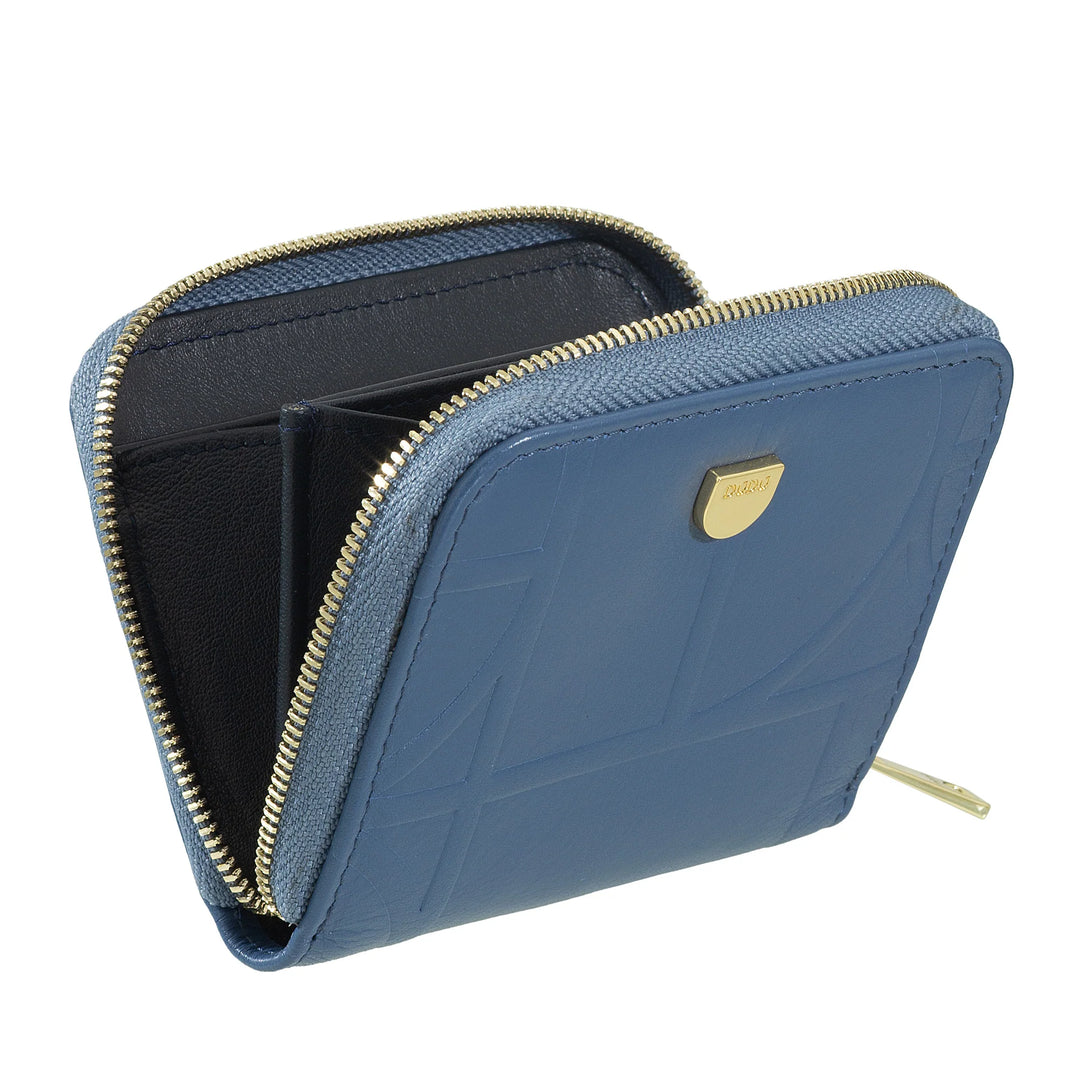 DUDU Portamonete Uomo Donna Piccolo Tascabile in Pelle Stampata con Cerniera, Tasche Porta Tessere - Portafoglio Piccolo Compatto