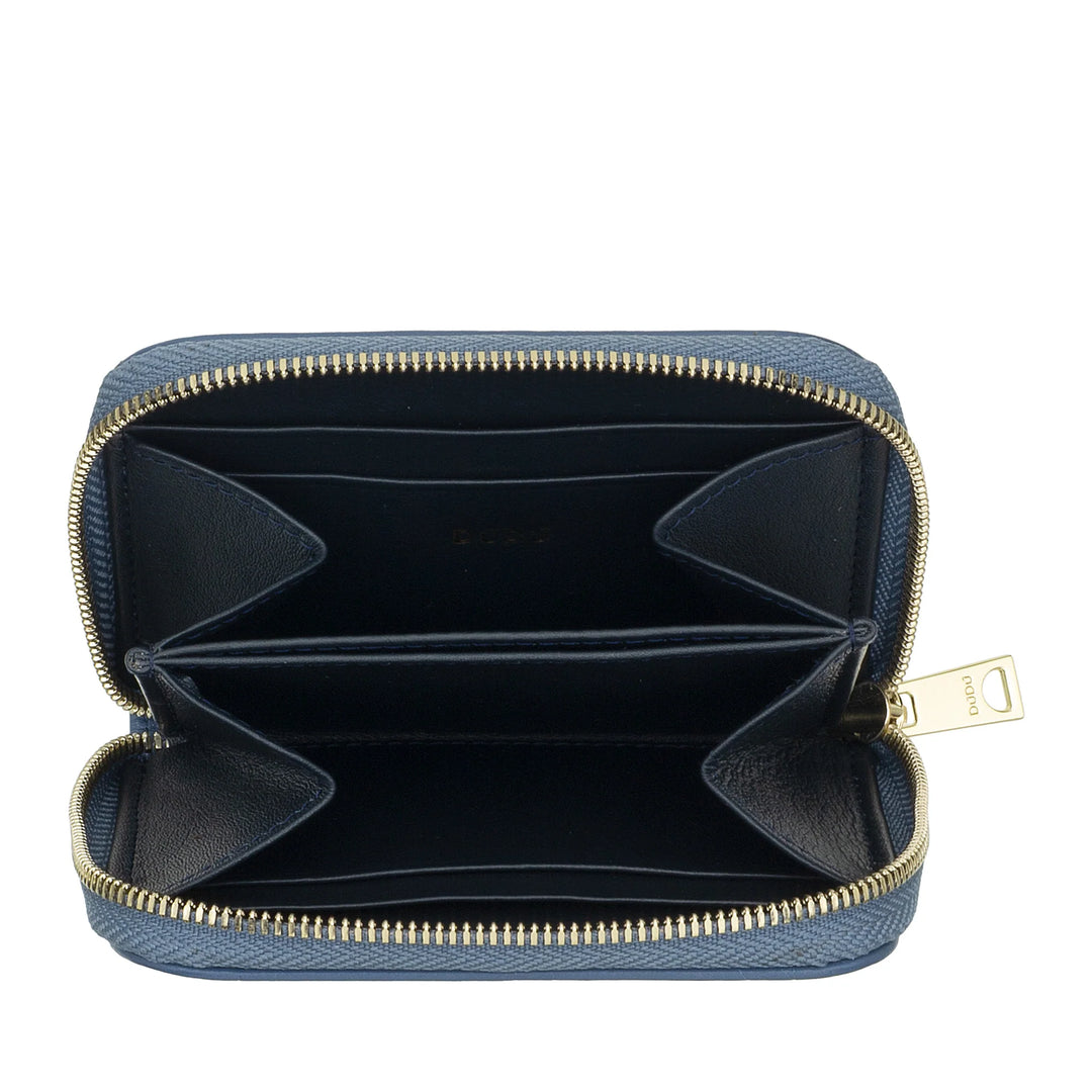 DUDU Portamonete Uomo Donna Piccolo Tascabile in Pelle Stampata con Cerniera, Tasche Porta Tessere - Portafoglio Piccolo Compatto