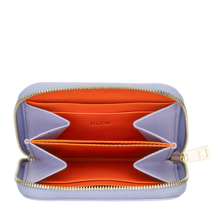 DUDU Portamonete Uomo Donna Piccolo Tascabile in Pelle Stampata con Cerniera, Tasche Porta Tessere - Portafoglio Piccolo Compatto