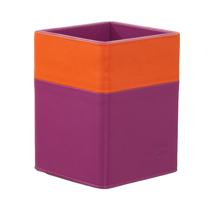 DUDU Portapenne da Scrivania in Pelle di Design, Porta Penne per Tavolo da Ufficio, Porta Matite Colorato