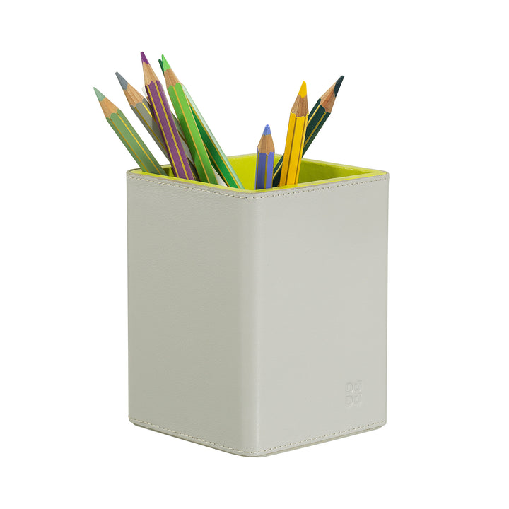 DUDU Portapenne da Scrivania in Pelle di Design, Porta Penne per Tavolo da Ufficio, Porta Matite Colorato