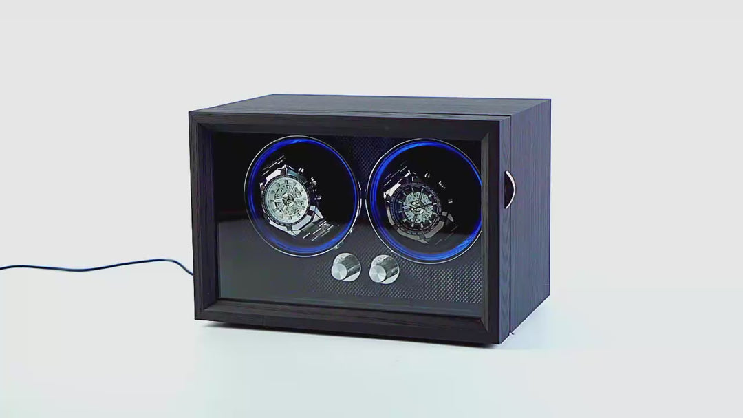 Capodagli scatola con rotore per 4 orologi nero XB4