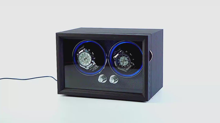 Capodagli scatola con rotore per 4 orologi nero XB4