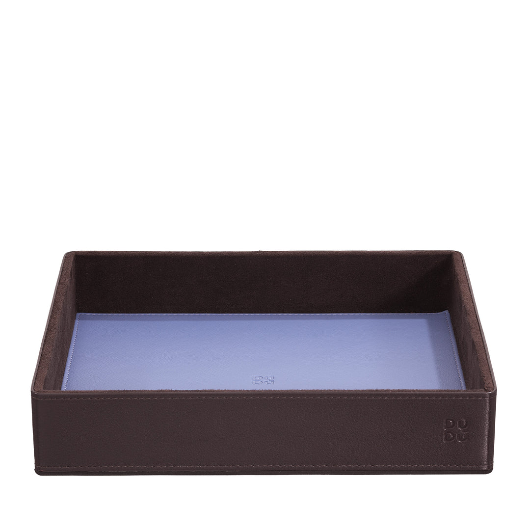 DUDU Set da Scrivania in Pelle per Ufficio 4 pz con Svuotatasche Porta Penne Porta Lettere Porta Block Notes