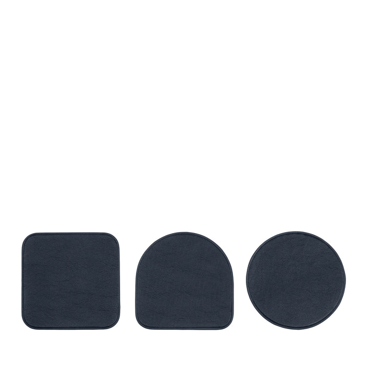 DUDU Set di 3 Sottobicchieri in Morbida Pelle Colorati, Bifacciale Double Face, di Forma Quadrati Rotondi, 9,5x9,5 cm, Design Elegante