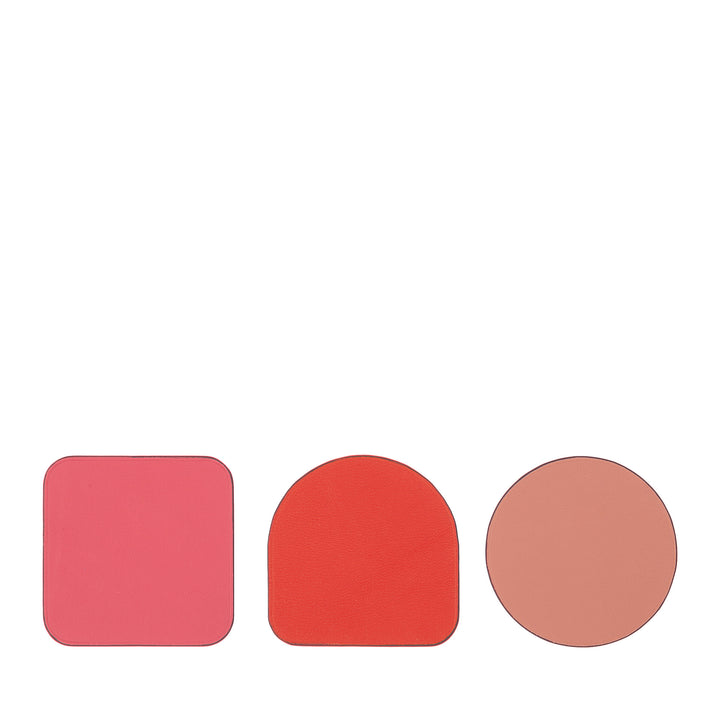 DUDU Set di 3 Sottobicchieri in Morbida Pelle Colorati, Bifacciale Double Face, di Forma Quadrati Rotondi, 9,5x9,5 cm, Design Elegante