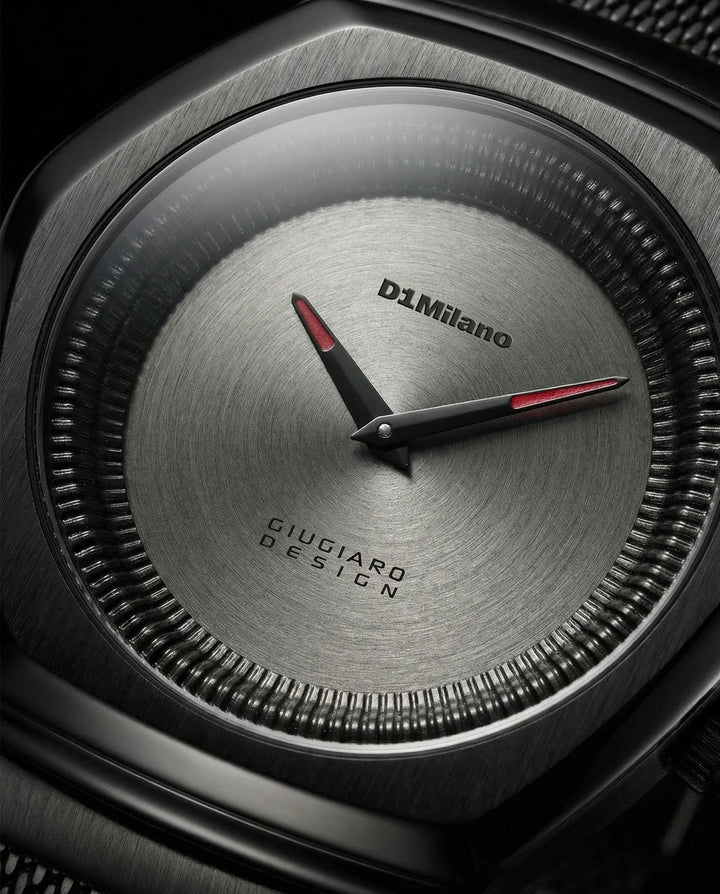 D1 Milano orologio Edizione Limitata Giugiaro Design 40mm grigio quarzo acciaio D1-IDBJ01