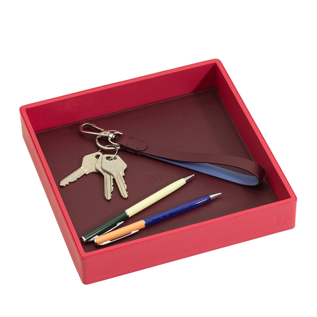 DUDU Svuotatasche in Pelle Colorato di Design da Ingresso Porta Oggetti con Scatola Regalo